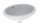 Geberit Variform Under-countertop washbasin, oval, B49.5cm, H18cm, T42cm, z overflow, without tap hole