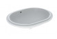 Geberit Variform Under-countertop washbasin, oval, B56cm, H18cm, T46cm, z overflow, without tap hole