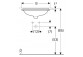 Geberit Variform Under-countertop washbasin, rectangular, B53cm, H17.8cm, T44cm, z overflow, without tap hole