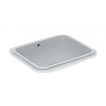 Geberit Variform Under-countertop washbasin, rectangular, B53cm, H17.8cm, T44cm, without overflow, without tap hole