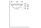 Geberit Variform Under-countertop washbasin, rectangular, B58cm, H17.8cm, T49cm, z overflow, without tap hole