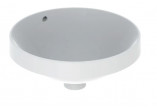 Geberit Variform Recessed washbasin, round, D40cm, H17.8cm, z overflow, without tap hole