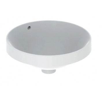 Geberit Variform Recessed washbasin, round, D40cm, H17.8cm, z overflow, without tap hole