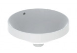 Geberit Variform Recessed washbasin, round, D40cm, H17.8cm, z overflow, without tap hole