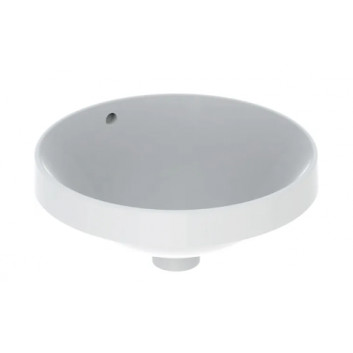 Geberit Variform Recessed washbasin, round, D40cm, H17.8cm, z overflow, without tap hole