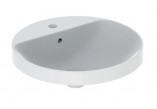 Geberit Variform Recessed washbasin, round, D40cm, H17.8cm, without overflow, without tap hole