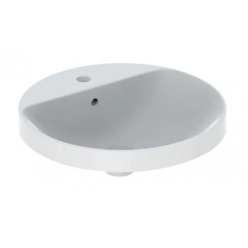 Geberit Variform Recessed washbasin, round, D40cm, H17.8cm, without overflow, without tap hole