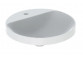 Geberit Variform Recessed washbasin, round, witk shelf, D48cm, H17.8cm, z overflow, with tap hole