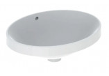 Geberit Variform Recessed washbasin, round, witk shelf, D48cm, H17.8cm, without overflow, with tap hole