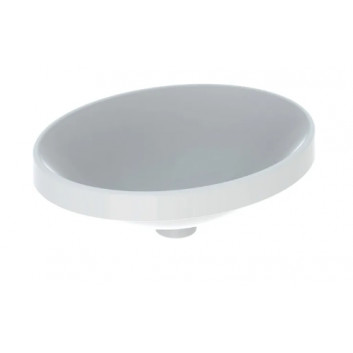 Geberit Variform Recessed washbasin, oval, B50cm, H17.8cm, T40cm, z overflow, without tap hole