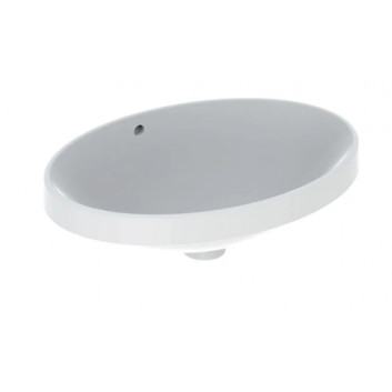 Geberit Variform Recessed washbasin, oval, B50cm, H17.8cm, T40cm, without overflow, without tap hole