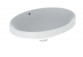 Geberit Variform Recessed washbasin, oval, B50cm, H17.8cm, T40cm, without overflow, without tap hole