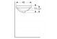 Geberit Variform Recessed washbasin, oval, B55cm, H17.8cm, T40cm, z overflow, without tap hole