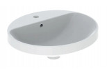 Geberit Variform Recessed washbasin, oval, B55cm, H17.8cm, T40cm, without overflow, without tap hole