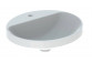 Geberit Variform Recessed washbasin, oval, B50cm, H17.8cm, T45cm, z overflow, with tap hole