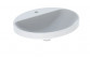 Geberit Variform Recessed washbasin, oval, B55cm, H17.8cm, T45cm, z overflow, with tap hole