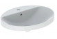 Geberit Variform Recessed washbasin, oval, B55cm, H17.8cm, T45cm, without overflow, with tap hole