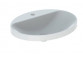 Geberit Variform Recessed washbasin, oval, B60cm, H17.8cm, T48cm, z overflow, with tap hole