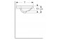 Geberit Variform Recessed washbasin, oval, B60cm, H17.8cm, T48cm, z overflow, with tap hole