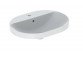 Geberit Variform Recessed washbasin, eliptyczna, B60cm, H17.8cm, T40cm, without overflow, without tap hole