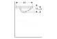 Geberit Variform Recessed washbasin, eliptyczna, B60cm, H17.8cm, T45cm, z overflow, with tap hole