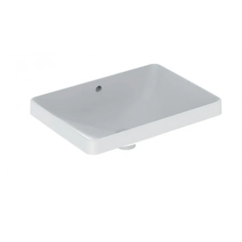 Geberit Variform Recessed washbasin, eliptyczna, B60cm, H17.8cm, T45cm, without overflow, with tap hole