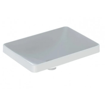 Geberit Variform Recessed washbasin, rectangular, B55cm, H17.8cm, T40cm, z overflow, without tap hole