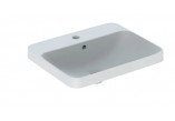 Geberit Variform Recessed washbasin, rectangular, B55cm, H17.8cm, T40cm, without overflow, without tap hole