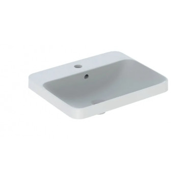 Geberit Variform Recessed washbasin, rectangular, B55cm, H17.8cm, T40cm, without overflow, without tap hole