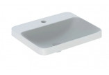 Geberit Variform Recessed washbasin, rectangular, B55cm, H17.8cm, T45cm, z overflow, with tap hole