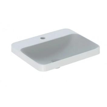 Geberit Variform Recessed washbasin, rectangular, B55cm, H17.8cm, T45cm, z overflow, with tap hole