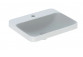 Geberit Variform Recessed washbasin, rectangular, B55cm, H17.8cm, T45cm, z overflow, with tap hole