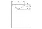 Geberit Variform Recessed washbasin, rectangular, B55cm, H17.8cm, T45cm, z overflow, with tap hole