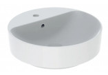 Geberit Variform Countertop washbasin, round, D40cm, H15.8cm, without overflow, without tap hole