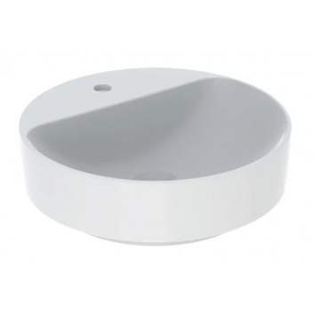 Geberit Variform Countertop washbasin, round, D45cm, H15.8cm, z overflow, with tap hole