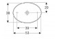 Geberit Variform Countertop washbasin, round, D45cm, H15.8cm, without overflow, with tap hole