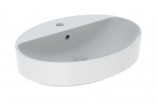 Geberit Variform Countertop washbasin, oval, B55cm, H15.8cm, T40cm, without overflow, without tap hole
