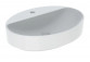 Geberit Variform Countertop washbasin, oval, B60cm, H15.8cm, T45cm, z overflow, with tap hole