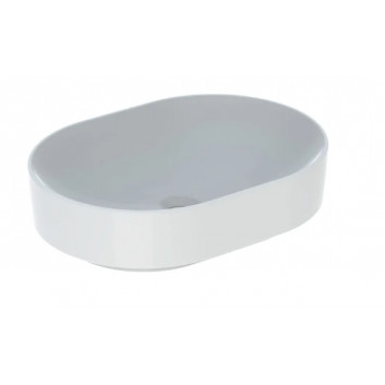 Geberit Variform Countertop washbasin, oval, B60cm, H15.8cm, T45cm, without overflow, with tap hole