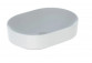 Geberit Variform Countertop washbasin, oval, B60cm, H15.8cm, T45cm, without overflow, with tap hole