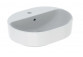 Geberit Variform Countertop washbasin, eliptyczna, B55cm, H15.8cm, T40cm, without overflow, without tap hole