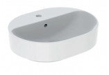 Geberit Variform Countertop washbasin, eliptyczna, 60cm, without overflow, with tap hole