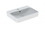 Geberit Variform Countertop washbasin, rectangular, B55cm, H15.8cm, T40cm, without overflow, without tap hole