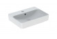 Geberit Variform Countertop washbasin, rectangular, B55cm, H15.8cm, T40cm, without overflow, without tap hole