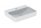 Geberit Variform Countertop washbasin, rectangular, 60cm, without overflow, with tap hole