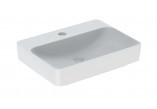 Geberit Variform Countertop washbasin, rectangular, B60cm, H15.8cm, T45cm, z overflow, with tap hole