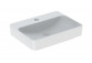 Geberit Variform Countertop washbasin, rectangular, B60cm, H15.8cm, T45cm, z overflow, with tap hole