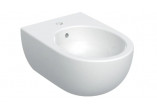 Geberit Selnova Wall hung bidet, 36x53cm, ukryte mocowania, z overflow, with tap hole