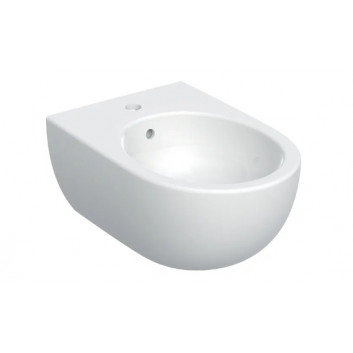 Geberit Selnova Wall hung bidet, B36cm, H26cm, T53cm, ukryte mocowania, z overflow, with tap hole