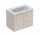 Geberit Selnova Square Set szafki pod umywalkę, z dwojgiem door, 80x65.2x50.2cm, walnut hickory jasny, z umywalką meblową, cienki rant, z overflow, with tap hole